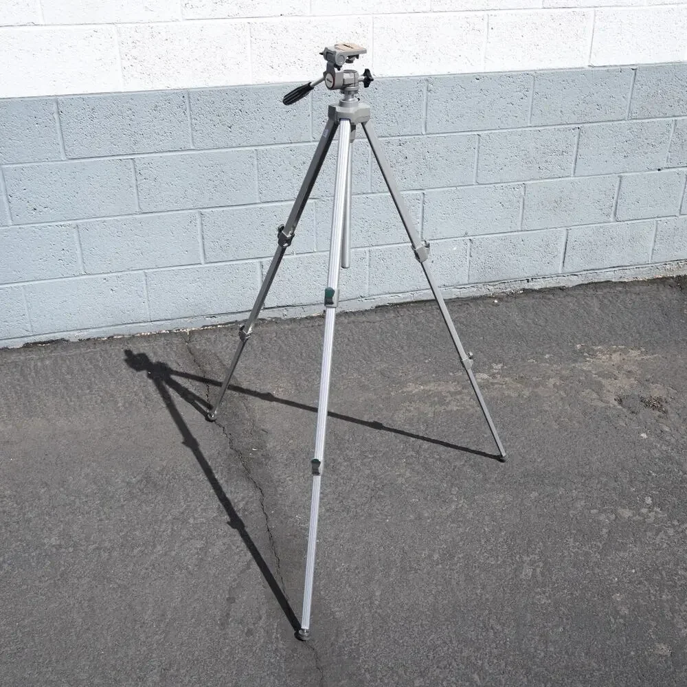 Vintage Albinar 122-500 Camera Tripod Aluminum Adjustable Height Stand Silver